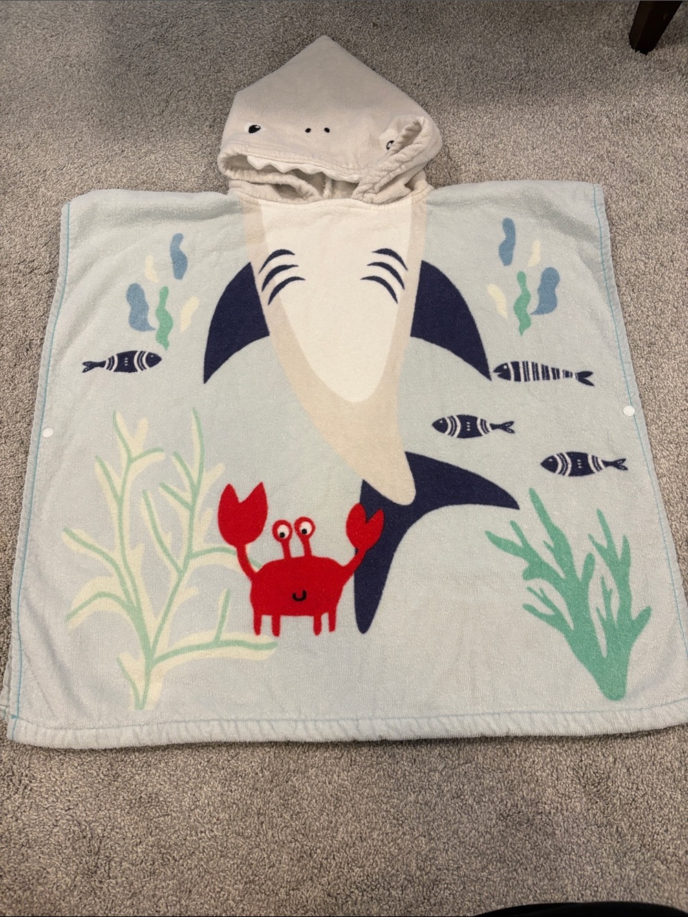 Huntington Home toddler shark hooded Towel